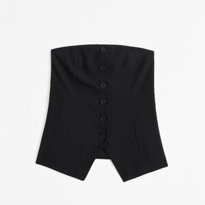Abercrombie button through tailored vest tube top